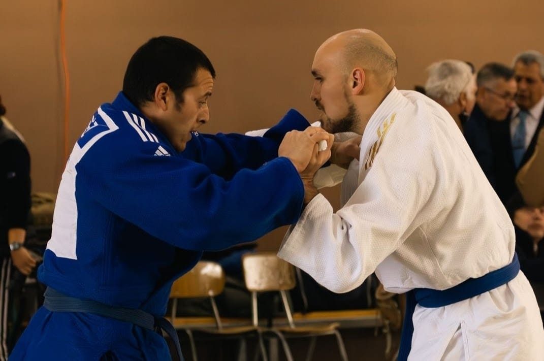 Celso Sánchez practicando judo